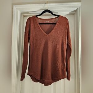 Abercrombie & Fitch Red Long Sleeve Top
